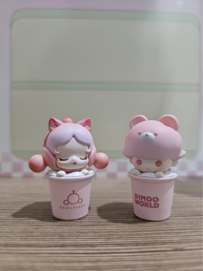 POPBEAN Taiwan limited edition strawberry smoothie Dimoo Skullpanda ...