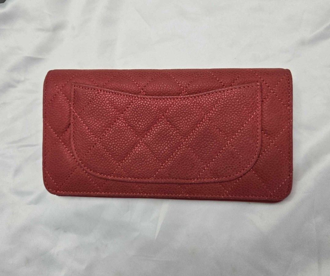 Preloved Red Quilted Caviar Leather CC Long Wallet (Category: Luxury Bags & Wallets) located in Daet. Submitted by BagMom (Listing ID 1347324943, Image 3). Description: Preloved Red Quilted Caviar Leather CC Long Wallet 👉good condition 👉with authenticity card 👉Swipe for detailed pics 👉cash only/layaway Disclaimer: BagMom is not associated with the brand featured.All copyrights reserved to the original brand holders..