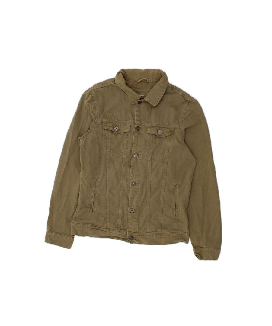 Pull & Bear Denim Jacket (Category: Coats, Jackets and Outerwear) located in Singapore. Submitted by ahhmoosee (Listing ID 1347251921, Image 1). Description: Selling a lightly used Pull & Bear Green Army Jacket! (: .