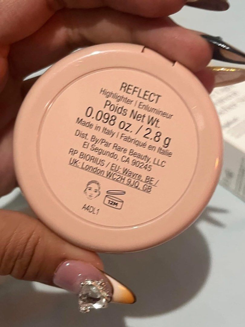 Rare Beauty Highlighter in Reflect (Category: Makeup) located in Quezon City. Submitted by brigeabad (Listing ID 1347283098, Image 3). Description: FOR SALE: Rare Beauty Highlighter in shade Reflect - swatched once - bought in Canada - selling for 1200 (reduced na the taxes and everything) - rfs: wrong shade.