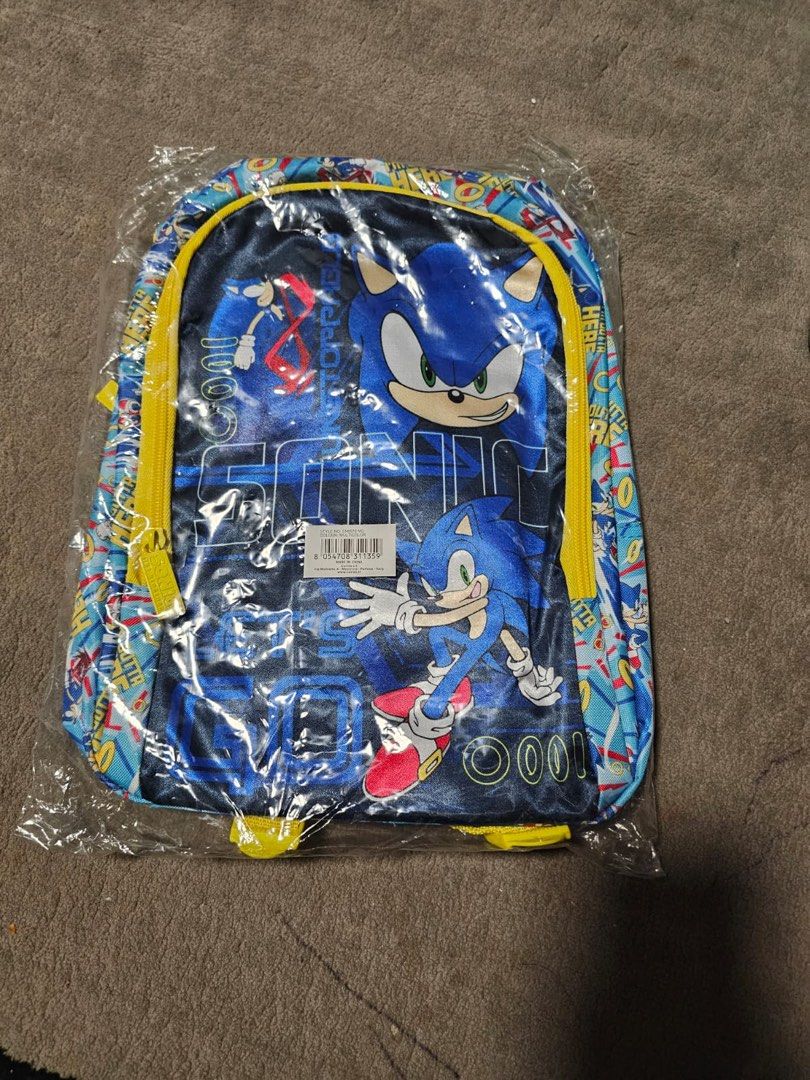 Sonic Mini Backpack (Category: Babies & Kids Fashion) located in Singapore. Submitted by huddyhuda (Listing ID 1347410313, Image 2). Description: Mini Sonic backpack. Bought for kids but they don’t like it. Selling for $30 each! Pm if keen. .