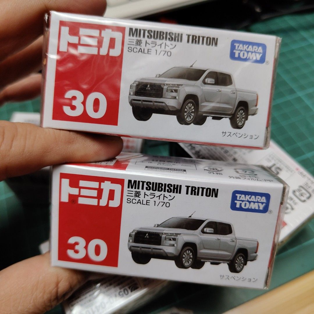 Tomica Mitsubishi Triton Pickup (Category: Vehicle & Diecast Models) located in Manila. Submitted by rossinicalabig (Listing ID 1347282311, Image 1). Description: 290 EACH. 5% DISCOUNT FOR 3 OR MORE PCS. Brand new sealed box. Check & pickup at our Photo-Video Studio in Sta.Mesa Mla..