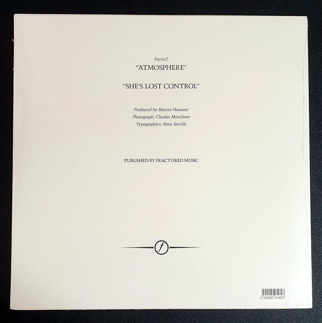 [Vinyl 12"] Joy Division – Atmosphere (Category: Vinyls) located in Cainta. Submitted by bunnygod (Listing ID 1347336352, Image 2). Description: Europe pressed, 2020, Reissue, Remastered, 180g Factory – FACUS2 📀 📂 New/sealed 🎶 New Wave/Post Punk A Atmosphere B She's Lost Control .