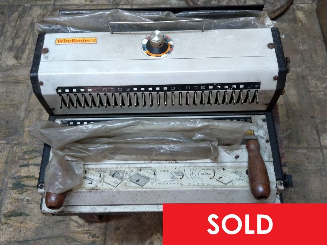 Wire Comb Binding Machine - Heavy Duty (Category: Industrial Equipment) located in Cebu City. Submitted by chinitaseller (Listing ID 1312900259, Image 2). Description: The Akiles WireMac available in both a 3:1 pitch and a 2:1 pitch configurations includes all metal construction, fully disengageable dies, a convenient wire hanger and a sturdy wire closer. The Akiles WireMac Binding Machine is truly built to last. Its great features and excellent 