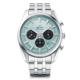 東方錶 ORIENT SOLAR 太陽能 series 藍綠色面 不銹鋼 5 ATM 防水 藍寶石抗磨損鏡面 RA-TX0304L64214781938050110