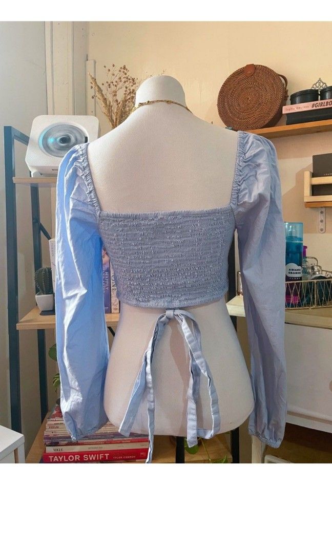 Baby Blue Puff Long sleeve top (Category: Longsleeves) located in Manila. Submitted by adydely (Listing ID 1347549205, Image 3). Description: rfs. Too small for me - smocking back - Sleeves length : 24 inches.