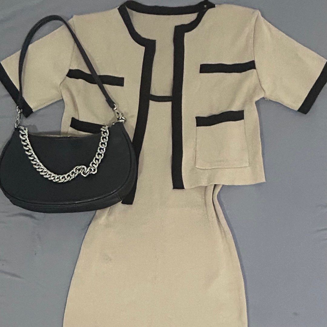 black and beige terno dress (Category: Dresses) located in San Mateo. Submitted by michiri (Listing ID 1347607281, Image 1). Description: good for small to medium.