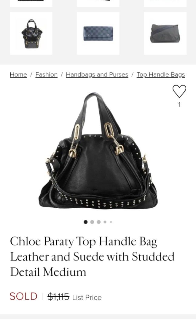 Chloe paraty (Category: Luxury Bags & Wallets) located in Batangas. Submitted by venus232nd (Listing ID 1347477106, Image 2). Description: good condition self authenticate.