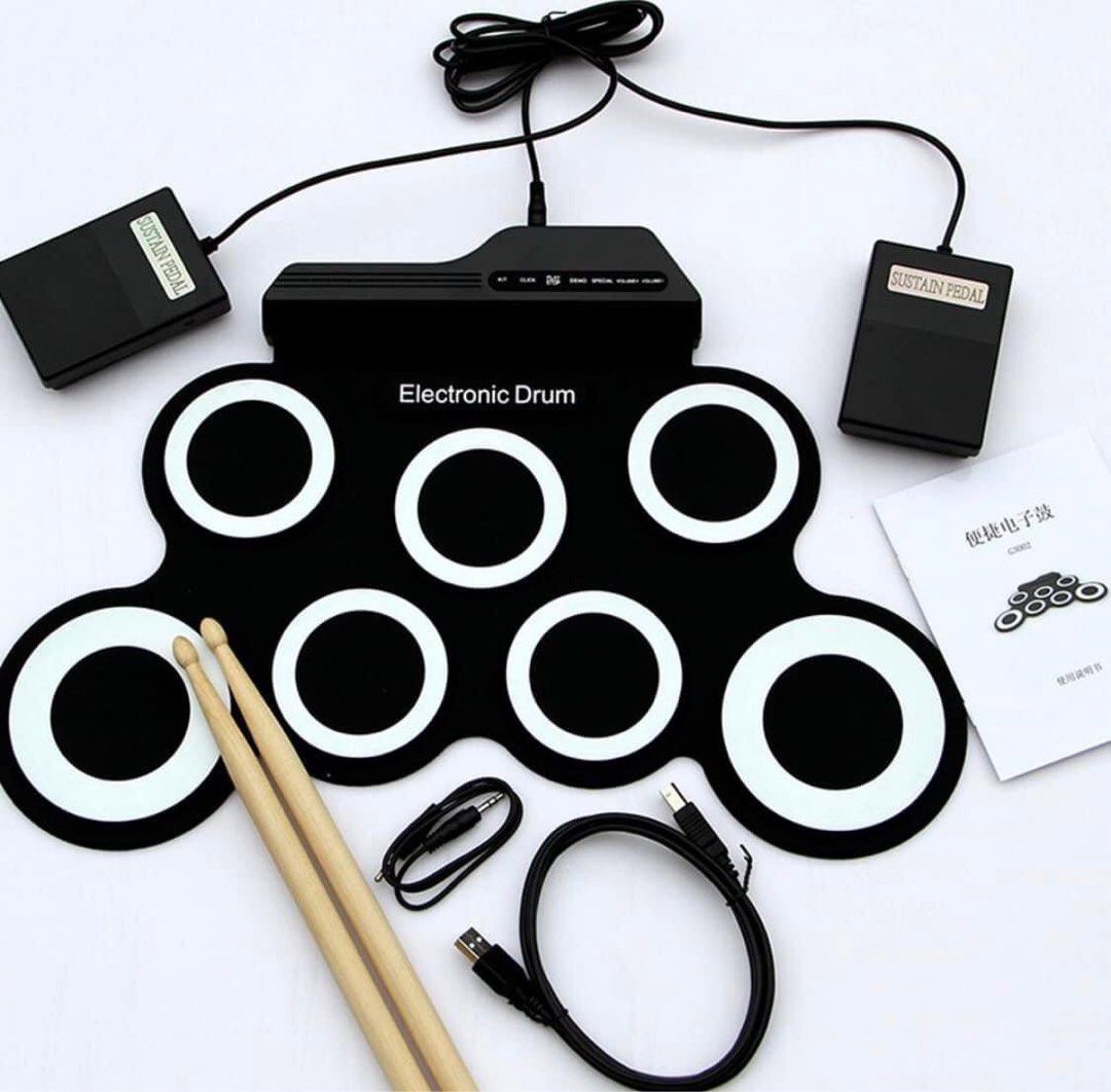Digital Drum Set with free Speakers (Category: Musical Instruments) located in Manila. Submitted by drinlima (Listing ID 1347577970, Image 1). Description: DIGITAL DRUM KIT HIGH QUALITY SOUNDS!!! Inclusions: ✅Free Speaker ✅drum stick ✅pedal wire ✅digital drum set ✅connector ✅MANUAL FOR BEGGINER ✅BLUETOOTH SPEAKER CONNECTOR READY 1599 ONLY! MURANG MURA NA PO YAN BRAND NEW KAPAG MALL PRICE 2300❗️ MAS MAGANDA IF MY BLUETOOTH SPEAKER KAYO PARA NASA C