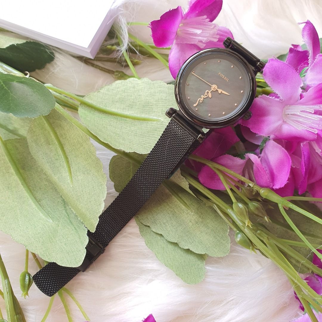 Fossil Ladies Watch - Carlie Mini Three-Hand Quartz Watch with Love ...