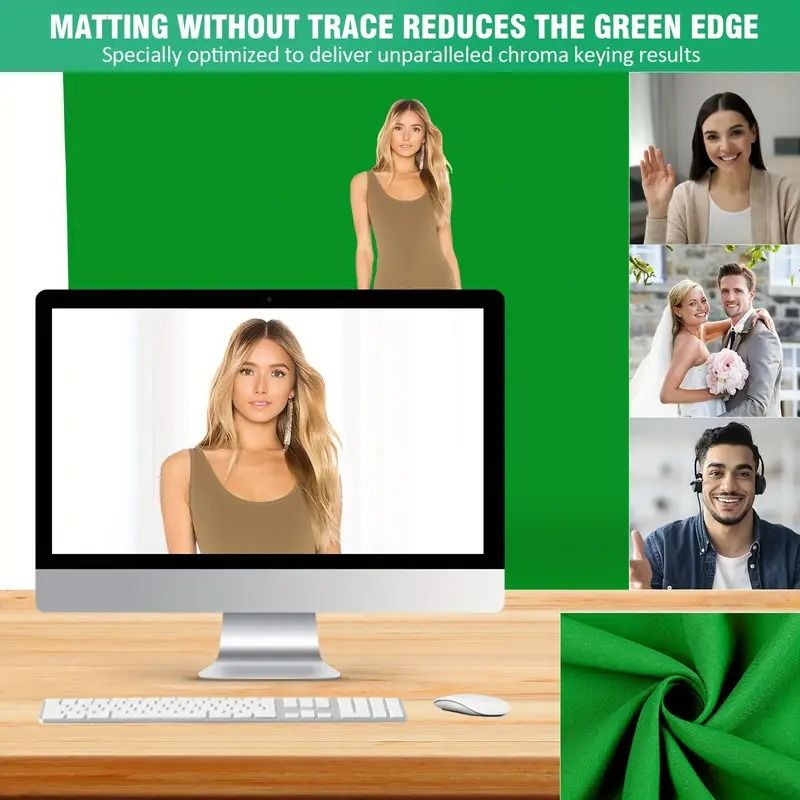Green Screen Backdrop 3x4m (Category: Lighting & Studio Equipment) located in Quezon City. Submitted by imax12345 (Listing ID 1347596044, Image 2). Description: Green Screen Backdrop 3x4m - For Photography - Seamless Virtual Background, Video Studio, Gaming & VR Virtual GreenScreen Background Sheet for Zoom Meeting, Cloth Fabric Curtain for Party Decor, Collapsible Green Backdrop (Only Backdrop) ------------------------------------------ For inqu