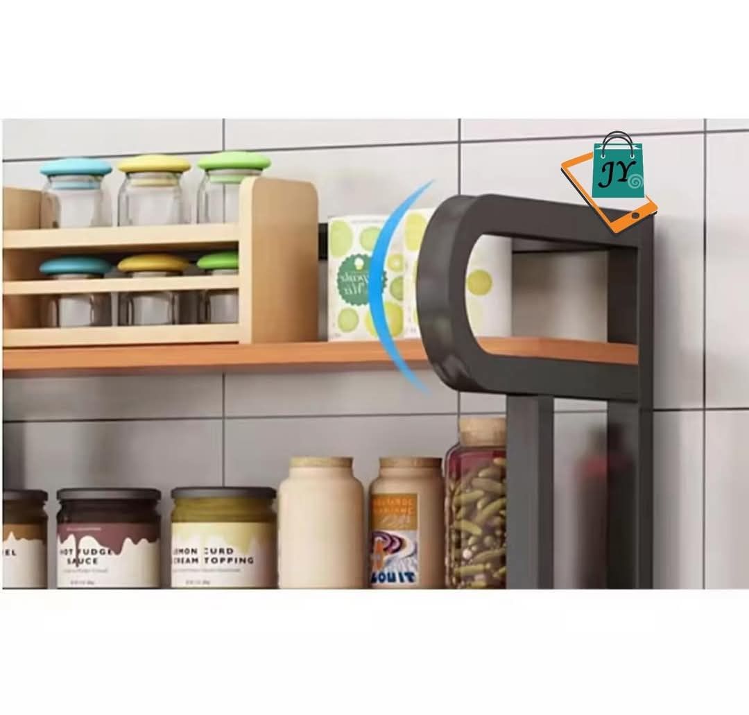 Kitchen/Microwave rack (Category: Bathroom & Kitchen Fixtures) located in Mandaluyong City. Submitted by shopmla (Listing ID 1347490443, Image 2). Description: Kitchen/Microwave rack @1,400. Dimension posted SF applies Gcash BPI family.