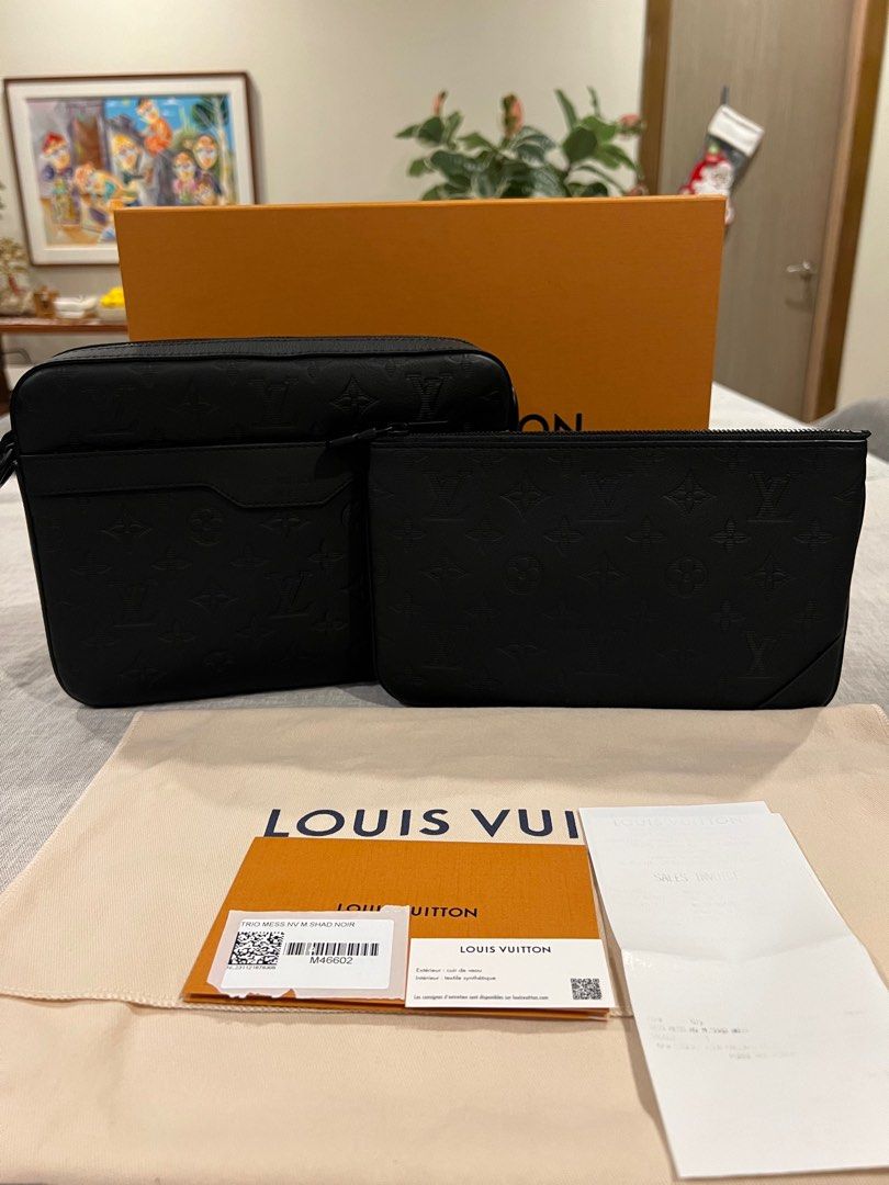 LV Trio (Category: Luxury Bags & Wallets) located in Manila. Submitted by solar_madness (Listing ID 1347588815, Image 3). Description: LV Trio Messenger Condition: Brandnew (w/ stickers intact) Color: Black Material: Monogram Shadow Leather Size: 18.5 x 7 x 25 cm Inclusions: Comes complete w/ receipt purchase recently from LV Greenbelt Microchipped The Trio Messenger in Monogram-embossed calf skin is a fashionably hybrid bag. It combines a main c