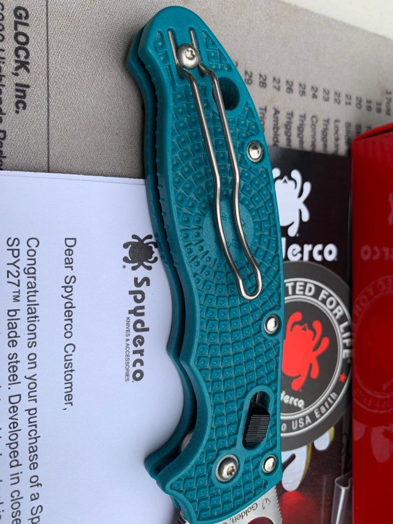 Manix 2 Lightweight by Spyderco (Category: Knives & Chopping Boards) located in Baliuag. Submitted by marksman28 (Listing ID 1347484890, Image 2). Description: Kept for Collection and unused. Overall Length - 8.00” (203mm) Blade Length-3.37” (86mm) Steel-CPM SPY27™ Closed Length- 4.66” (118mm) Edge Length-2.88” (73mm) Weight-4.9oz (139g) Blade Thickness-0.125(3.2mm) Handle-G-10 Clip Position-Ambi Tip Carry Position Tip-UpLock Type Ball Bearing Gr