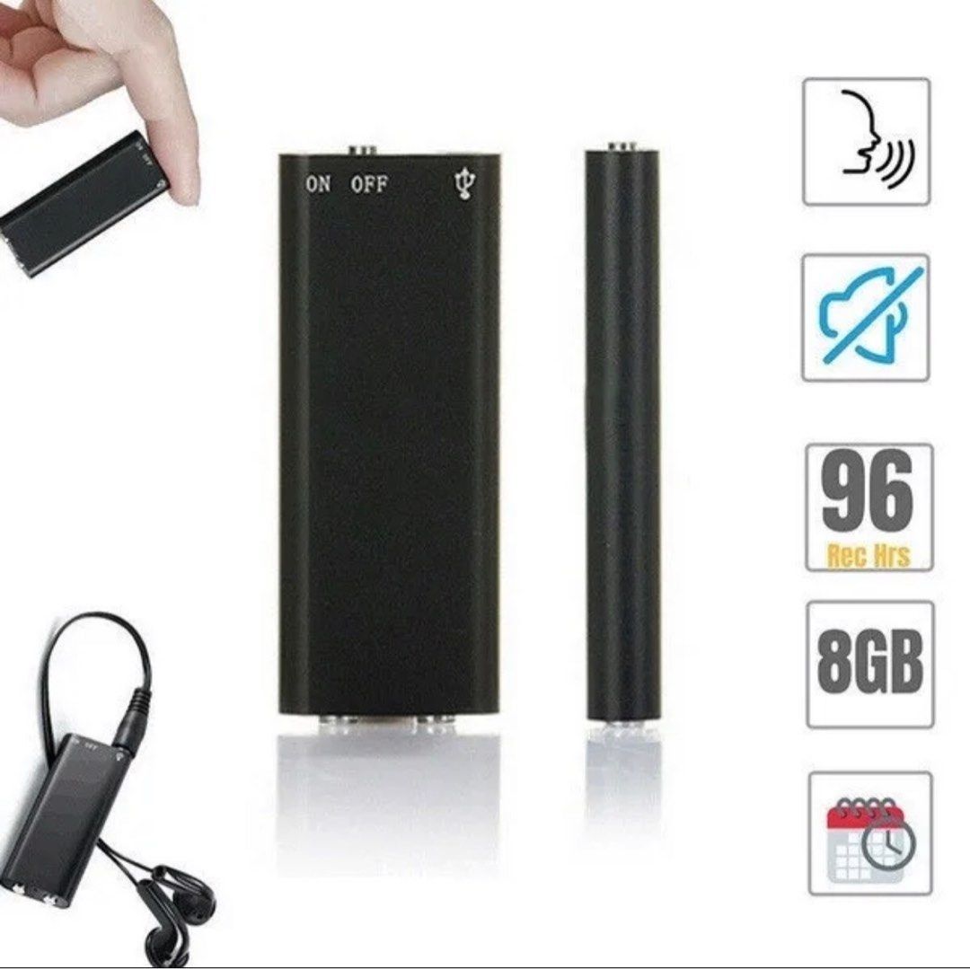 Mini Digital Voice Recorder With Built In 8GB Memory, Hidden Micro Digital Voice Audio Recorder with mp3 Music Player Playback628630861305631125