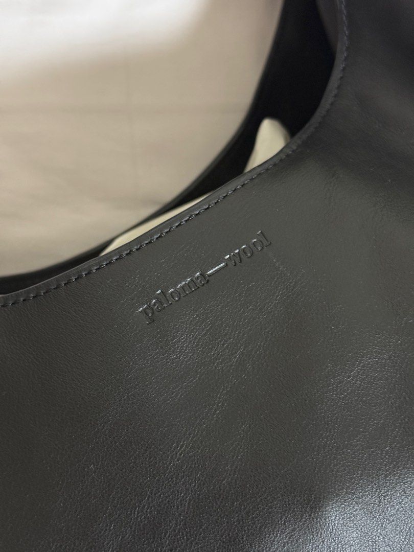 Paloma Wool Black Tea Bag (Leather Shoulder/Crossbody bucket bag