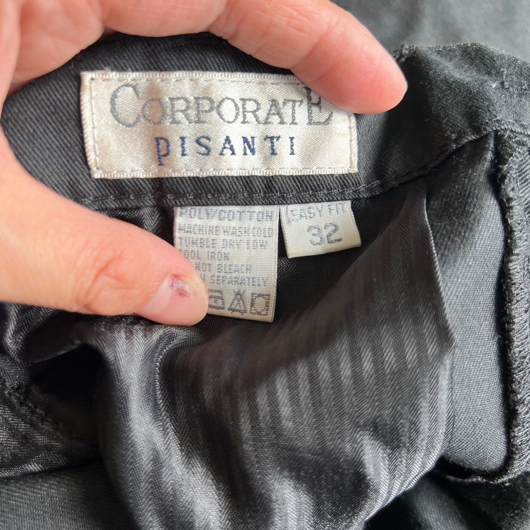 PISANTI BLACK TROUSER FOR MEN SIZE 30 (Category: Trousers) located in Valenzuela. Submitted by kristhingss (Listing ID 1347654481, Image 3). Description: 1. PLEASE READ 1ST PICTURE FOR MEASUREMENTS AND DESCRIPTION. 2. COLOR MAY VARY DUE TO LIGHTING. 3. ISSUES WILL BE MENTION IF THERE'S ANY. 4. PM FOR MORE INFO. 5. MORE PHOTOS WILL BE UPLOADED SOON. PLS STAY TUNE..