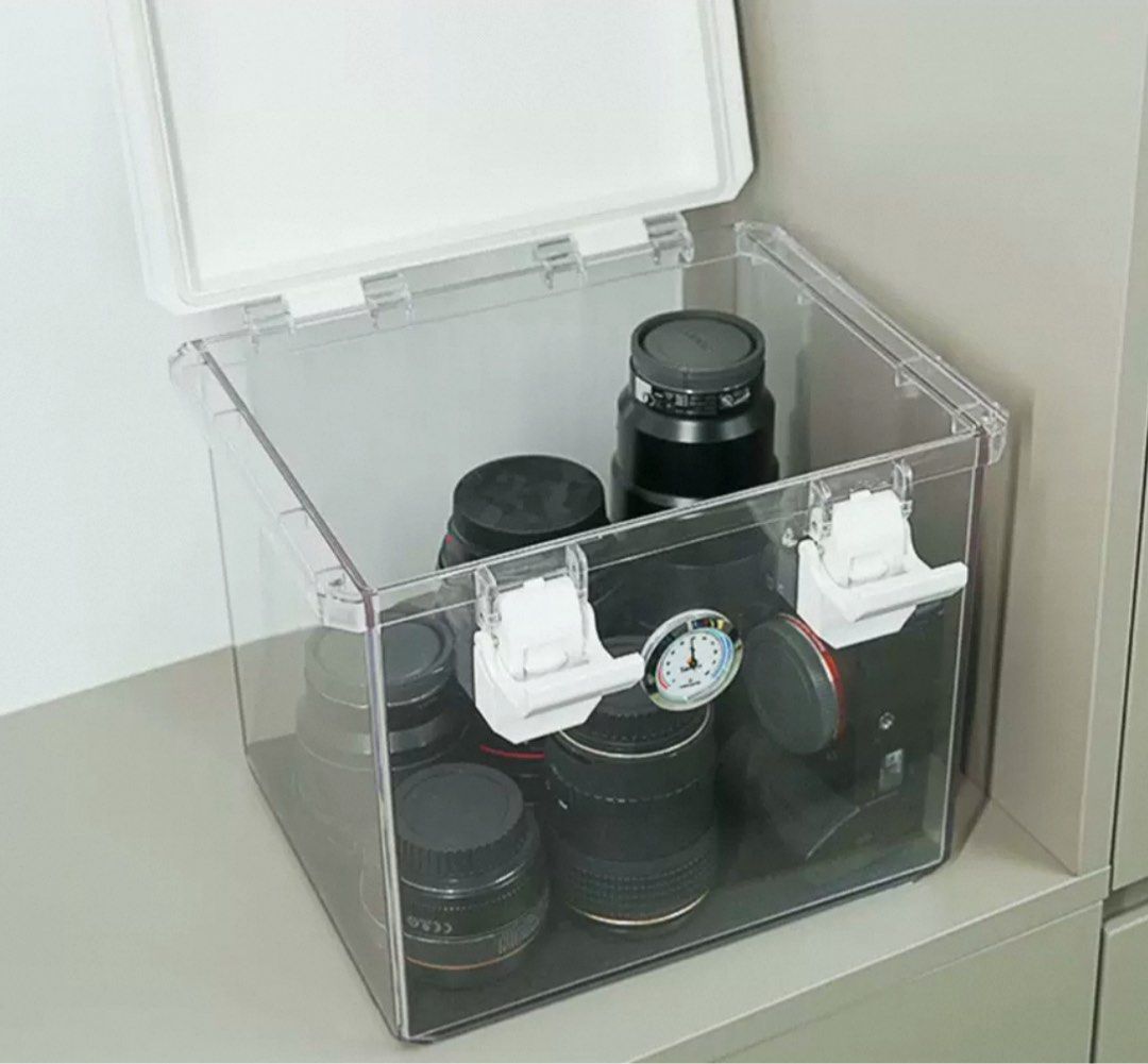 Pristine Selens Dry Box 12L WHITE Secure Lock Stackable Keep Humid ...