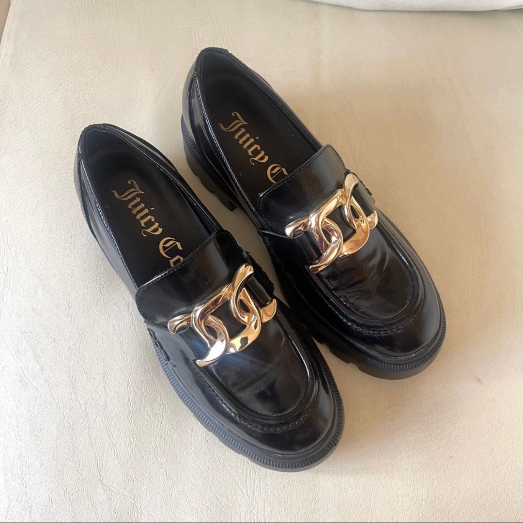 Escarpins Juicy Couture En Cuir Noir - Taille 37.5 (US 7.5) - Talons Hauts Fins - Occasion