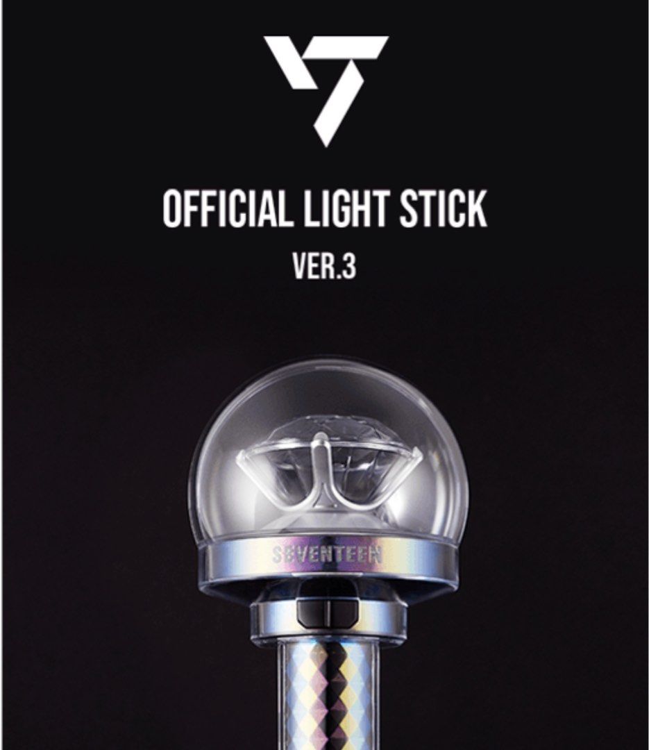 SEVENTEEN OFFICIAL LIGHTSTICK VERSION 3 Caratbong (Category: K-Wave Merchandise) located in Manila. Submitted by tiengcamille (Listing ID 1347640316, Image 2). Description: SEVENTEEN OFFICIAL LIGHTSTICK VERSION 3 Caratbong svt official merch 2880 BRAND NEW, ON HAND - synchs during concert and can connect to bluetooth app Includes: Outbox, Lightstick, Hand Strap, Manual can ship immediately once payment has been confirmed Mode of Payment: Bank Tra