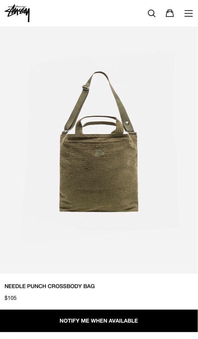 STUSSY NEEDLE PUNCH CROSSBODY BAG, Men's Fashion, Bags STUSSY NEEDLE PUNCH CROSSBODY BAG, Men's Fashion, Bags