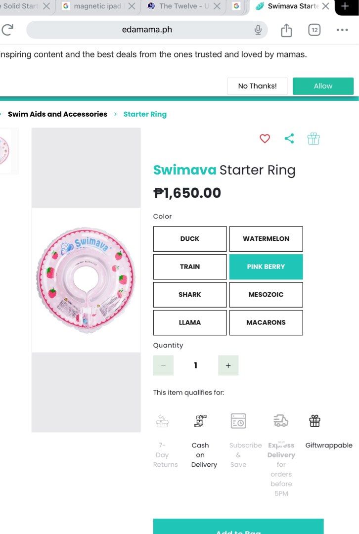Swimava Neck Floater (Category: Infant Playtime) located in San Juan City. Submitted by joee04 (Listing ID 1347492786, Image 2). Description: Like new, no issues at all Hardly used since baby grew up so fast Location: San Juan City .