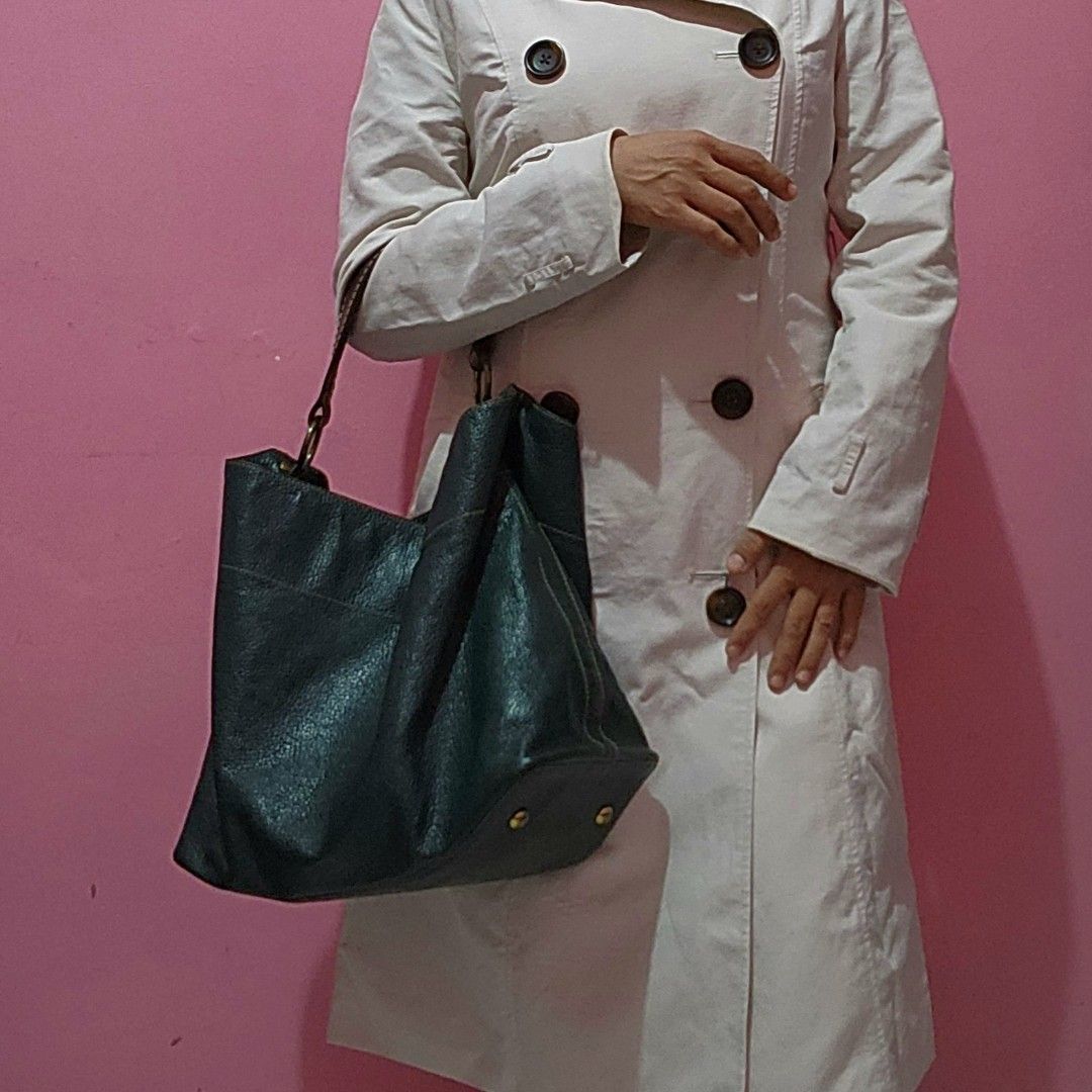 Tas Vintage RABEANCO Tote/Hobo Besar 2in1 +pouch Hijau Ijo Botol