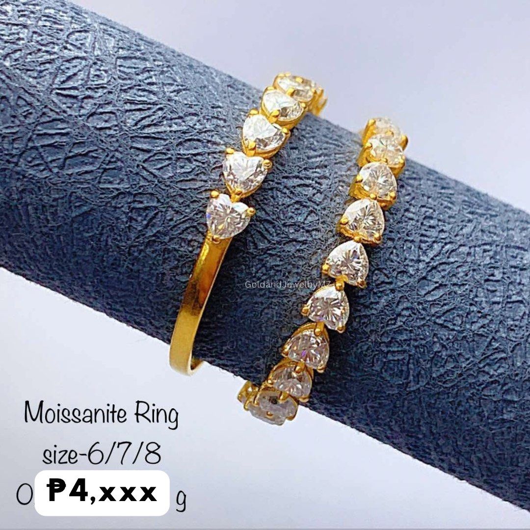 18K Gold Moissanite Diamond Half Eternity Ring (Solid setting/Pawnable) (Category: Rings) located in Dasmarinas. Submitted by goldandjewelbymz (Listing ID 1347756533, Image 3). Description: Eternity bands are the perfect every day sparkle that can stack, stand alone, or pair with an engagement ring!!! Check out our wide range of style from the traditional eternity to unusual ones!!! 📌Half Eternity Moissanite Diamond 📌Pawnable 𝑵𝑶𝑻𝑬: 𝑷𝑹𝑰𝑪