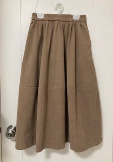 奶茶色燈芯絨長裙64208762897410110