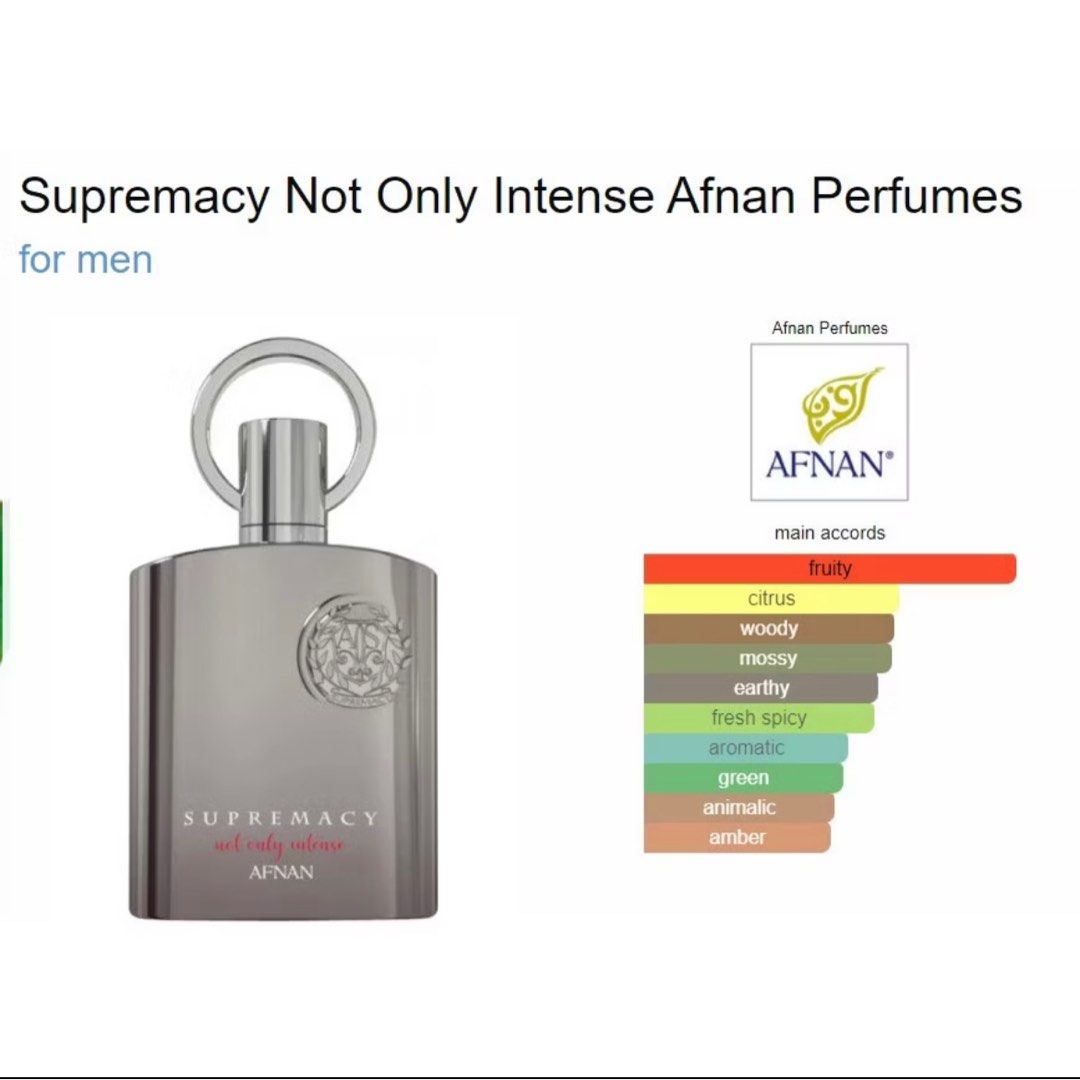 Dua botol rm 350 Afnan supremacy not only intense, Beauty & Personal ...