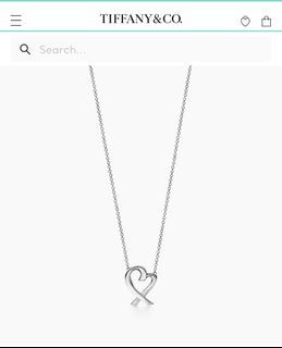 Auth Tiffany &co paloma picasso loving heart pendant