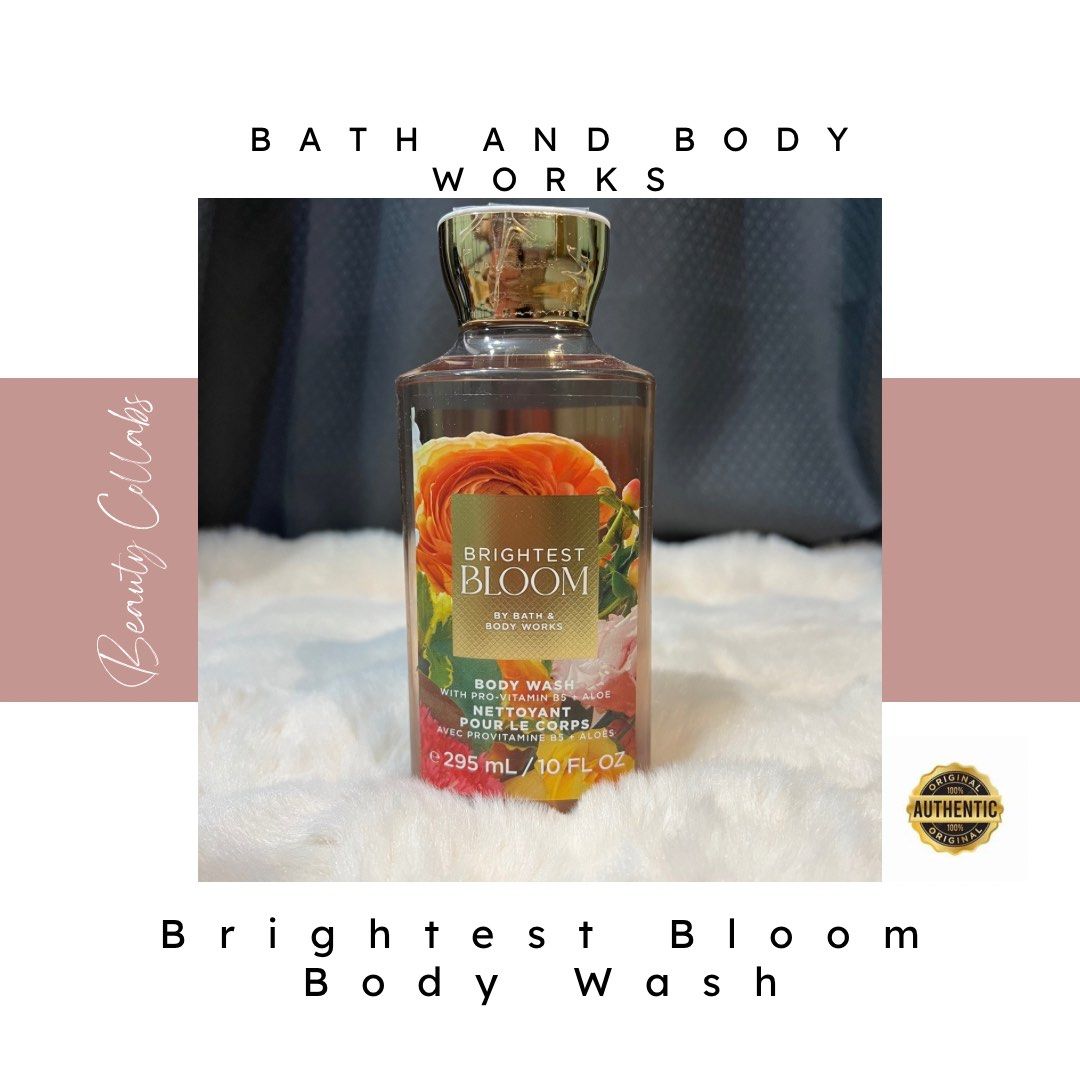 BBW Brightest Bloom Body Wash (Category: Bath) located in Lipa City. Submitted by beautycollabs (Listing ID 1347795559, Image 1). Description: 💯Authentic Bath and Body Works : 🎀 Brightest Bloom Body Wash 🎀 : 𝐖𝐡𝐚𝐭 𝐢𝐭 𝐬𝐦𝐞𝐥𝐥𝐬 𝐥𝐢𝐤𝐞: strolling through a beautiful, fragrant flower garden. 𝐅𝐫𝐚𝐠𝐫𝐚𝐧𝐜𝐞 𝐧𝐨𝐭𝐞𝐬: lily of the valley, jasmine sambac, garden carnations and fresh cedarwood. beautycollabs bbw mist bathandbodyworks a