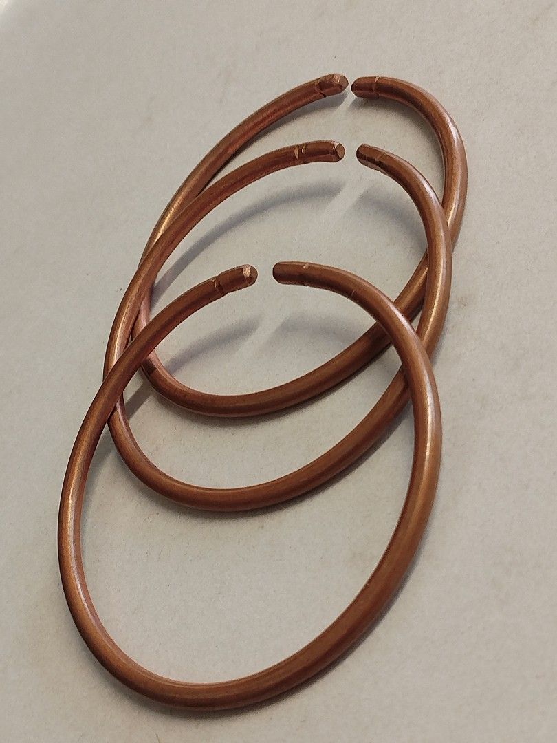 Copper bracelets (Category: Other Accessories) located in Manila. Submitted by ourhome5 (Listing ID 1347825773, Image 3). Description: Authentic copper bracelets for EMF radiation protection. Detoxification and healing. Price is per piece. Limited Stocks. First come, First serve..