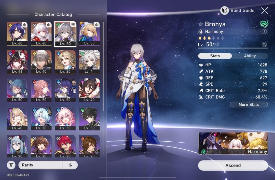 Honkai Star Rail | TL43 | Dr. Ratio + Sig (Category: Others) located in Valenzuela. Submitted by cjsquared (Listing ID 1347749483, Image 1). Description: Selling Honkai Star Rail TL 43 65 Fuels Male MC Set Username Dr. Ratio (Free) + Signature LC Feixiao Sparkle Bronya Clara Yanqing Price 300.
