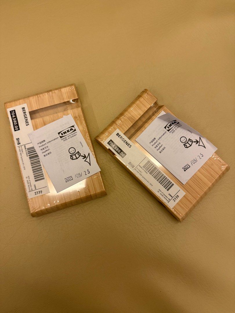 Ikea Phone Holder (1 PC Available) (Category: Mounts & Holders) located in Davao. Submitted by decluttergrlyp__ (Listing ID 1347688327, Image 2). Description: Ikea Phone Holder Made of bamboo Suitable for most mobile phones and tablets upto 11" Has two slot sizes Sample photos on 3rd to 5th photos ₱150 each (1 PC SOLD) 1 PC AVAILABLE Brand New and sealed Length: 13 cm (5 ") Width: 8 cm (3 1/4 ") Loc: Davao City MOP: Gcash MOD: J&T Sure buyers onl