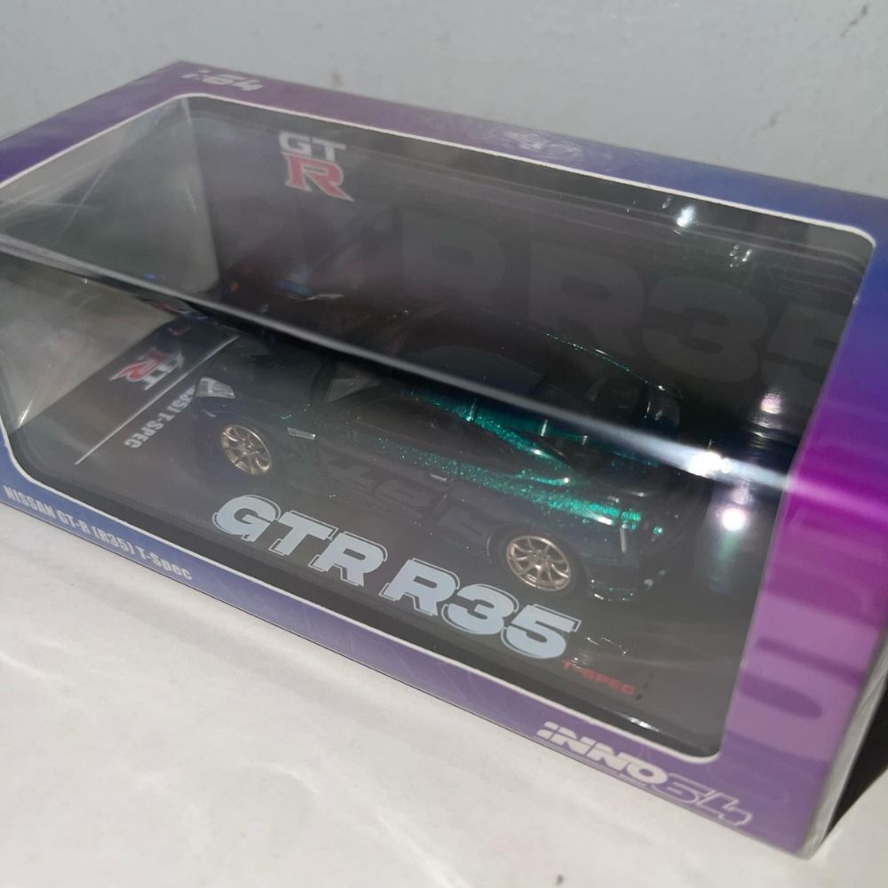 INNO64 1/64 Scale Nissan GT-R R35 T-SPEC Midnight Purple Die-cast Car ...