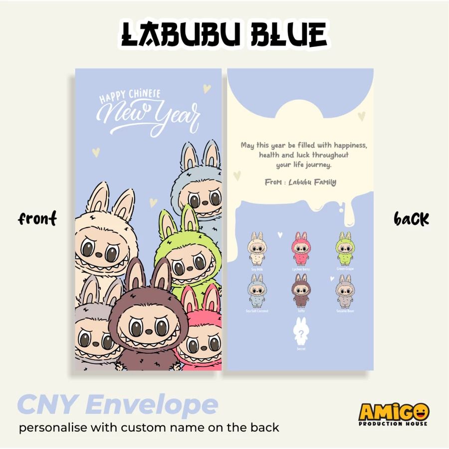 LABUBU RED PACKET RED WALLET RED ENVELOPE MONEY POUCH MONEY PACKET ...