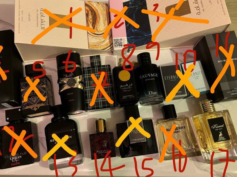 Perfume Declutter （分類：健康及美容 - 香水＆香體噴霧）位於 Hong Kong。 由 babababa_hk 提交（商品編號 1323435444，圖片 1）。簡介： 1. Lattafa Nashama 100ml $210 (have box)SOLD 🌍 2. Fragrance House Sandalwood and Lavendar 30ml $150 (have box)SOLD 🌍 3. Lattafa Caprice 100ml $210 (have box)SOLD 🌍 4. CDNIM EDP 200ml $600 (have box) SOLD 🌍 5. Oud for Glory 100ml $300 (no box)SOLD 🌍 6. Asad 100ml $290 (no box) 7. Burberry for him 20ml left 60(no box) 8. Al Dirghaam Gold 100 ml $100 
