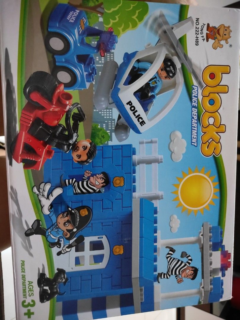 Police department blocks, Hobbies & Toys, Toys & Games on Carousell