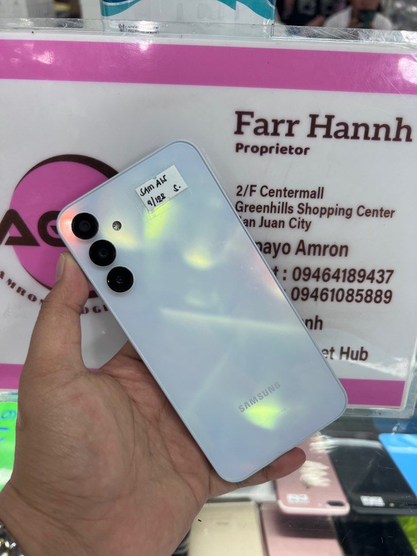 SAMSUNG A15 128GB (Category: Samsung) located in Manila. Submitted by farhanadau39938 (Listing ID 1347699266, Image 1). Description: SAMSUNG A15 128GB ~STORAGE | 128GB☑️ ~MEMORY | 4RAM☑️ ~NTC APPROVED ☑️ ~NO ISSUE☑️ ~NO REPAIR HISTORY ☑️ ~LEGIT | ORIGINAL ☑️ ~UNLI RESET ~NOT REFURBISHED ~99%SMOOTH☑️ INCLUSION ~CASE☑️ ~TEMPERD GLASS☑️ ~CHARGER ☑️ CASH ON DELIVERY NATIONWIDE 🚚 ~OPEN FOR COD cash on delivery 📦 ~OPEN FOR COP cash on pick up ⬆️ ~COP