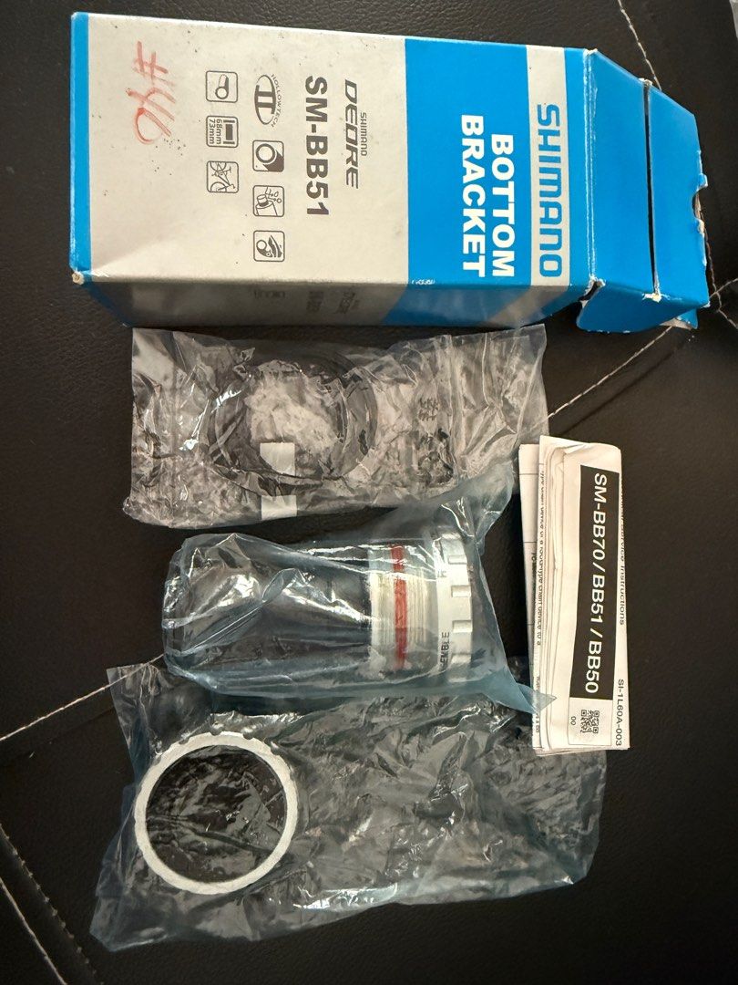 Shimano Deore Bottom Bracket SM-BB51 (Category: Bicycles) located in San Juan City. Submitted by leahtdj (Listing ID 1347740976, Image 3). Description: Brand new. never used mali kc ng bili. actual pics. Shipping not included. gcash payment. Grab or lalamove..