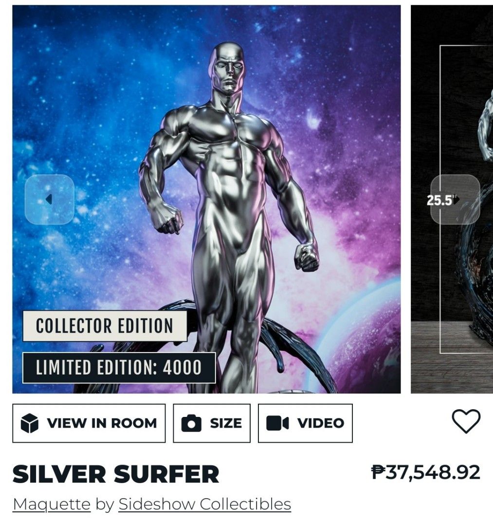 Silver Surfer by Sideshow Collectibles 1/4 Scale Statue (Category: Figurines & Statues) located in Cainta. Submitted by yumetama (Listing ID 1279011260, Image 2). Description: Our price is fair, already the lowest in the market, and final. Last-price requests will not be entertained. This is a sale, not a charity. - With shipper and art box. - No issues, no cracks, no paint smudges, no scratches. - It’s free from the surfboard paint scuffs and di