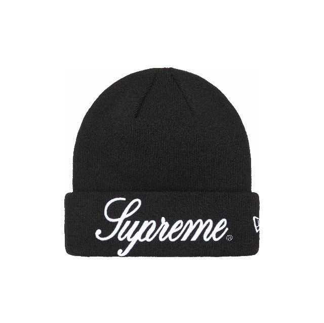 Supreme New Era Script Beanie - BLACK