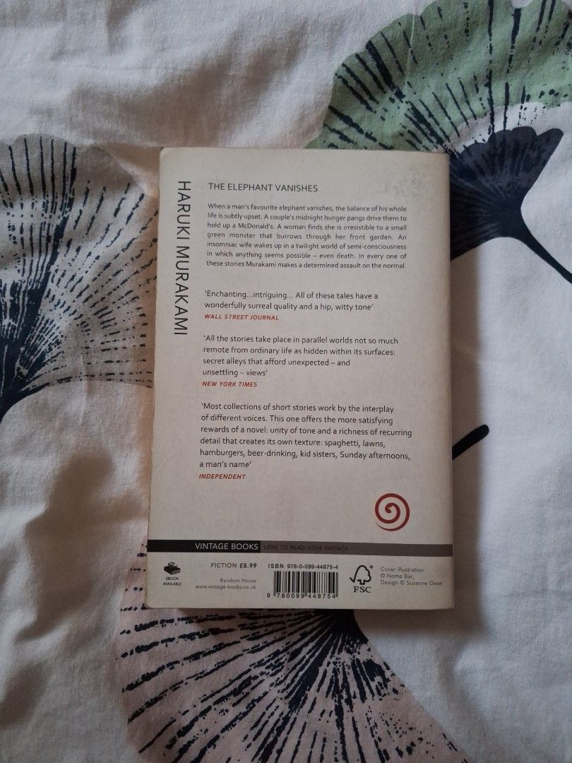 The Elephant Vanishes by Haruki Murakami (Category: Storybooks) located in Pasig City. Submitted by arsenica (Listing ID 1347755258, Image 2). Description: .