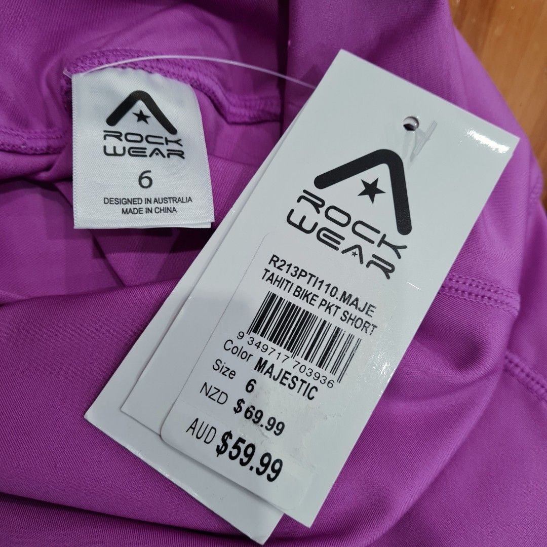 Women's size 6 'ROCKWEAR' Gorgeous tahiti bike activewear shorts - BNWT RRP $60 (Category: Women's Clothes) located in Sydney. Submitted by bilic83 (Listing ID 1347701797, Image 3). Description: .