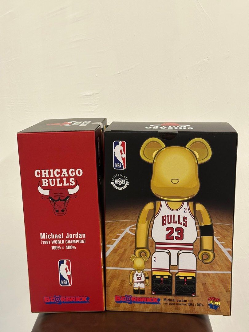BE@RBRICK Michael Jordan 1991 WORLD CHAMPION 100% & 400% BEARBRICK