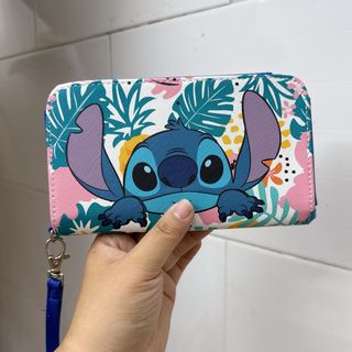 美國 BIOWORLD X Disney Stitch 史迪仔 彩色花花皮革 長型 銀包64243744871043110