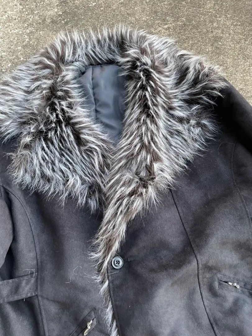 Archive 00s Y2K Fur jacket, 男裝, 外套及戶外衣服- Carousell