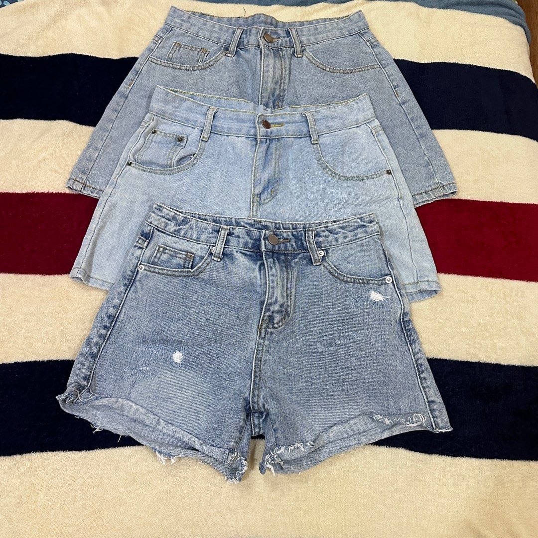 [BUNDLE] Unbranded High-Waist Shorts W: 27 (Category: Shorts) located in Manila. Submitted by arqchie (Listing ID 1347992525, Image 1). Description: Three trendy shorts for 175?! RFS: Decluttering If you have any questions regarding the product, feel free to message me..