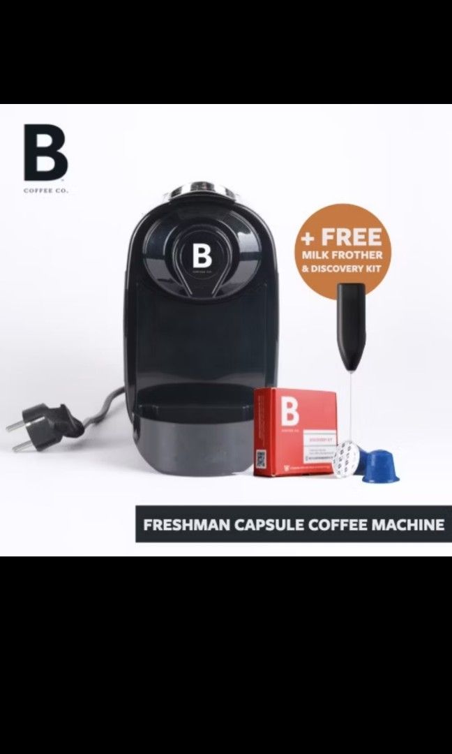Capsule Coffee Machine (Category: Coffee & Tea Tableware) located in Manila. Submitted by rewearit_ (Listing ID 1347977023, Image 1). Description: RFS: Barely used MOP: Gcash/Maya/Bdo Transfer SF: Shouldered by Buyer via lalamove or grab.